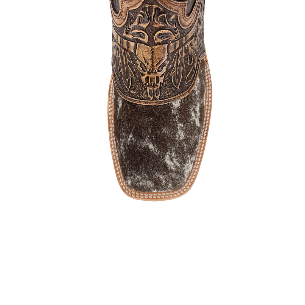 Men's Bulldog Hand Tooled  Boots - Cowhide