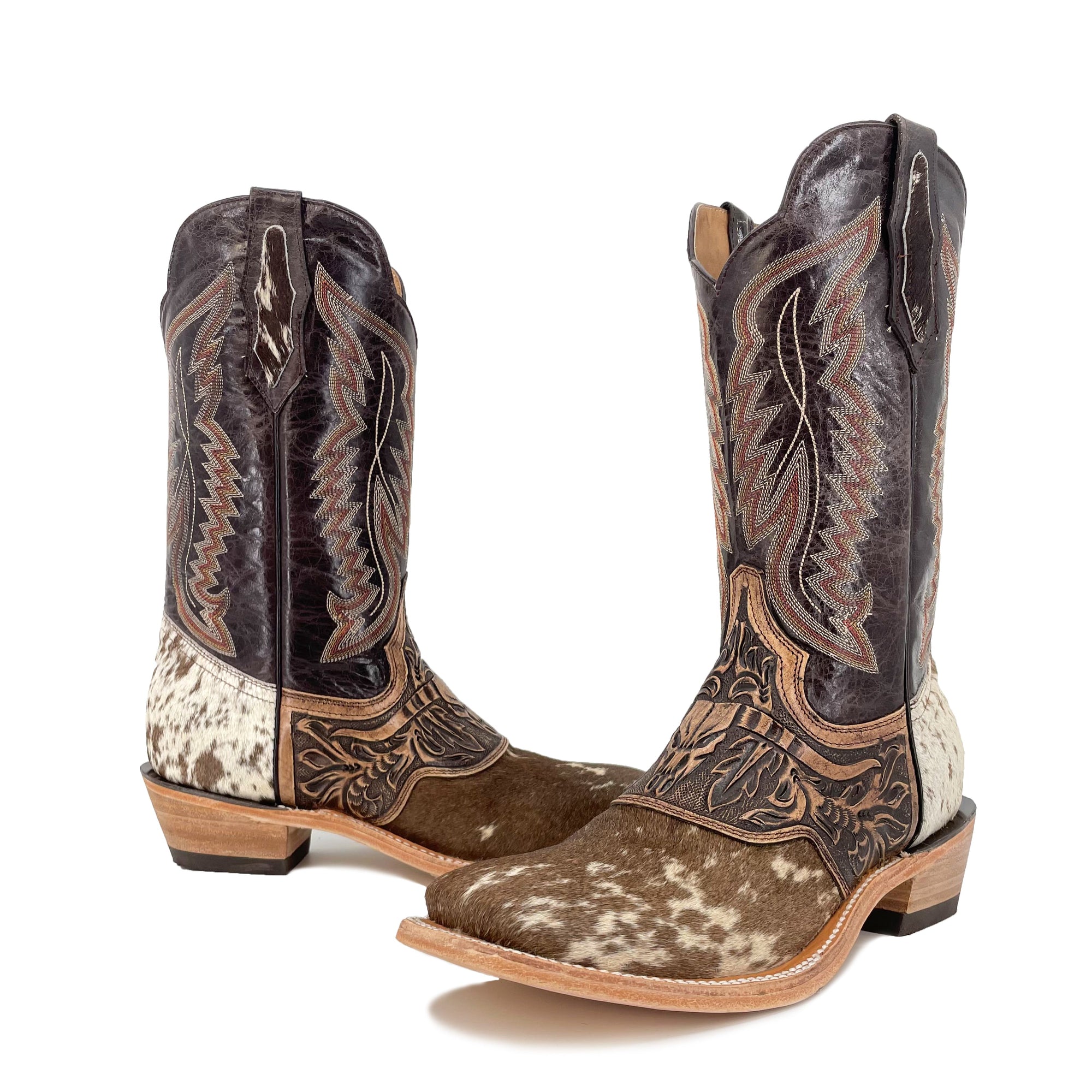 Men's Bulldog Hand Tooled  Boots - Cowhide