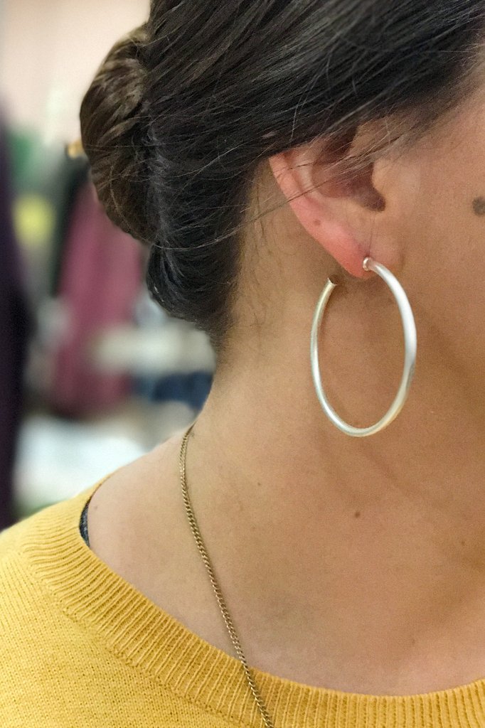 The Best Of Hoops Earrings, Matte Silver-2