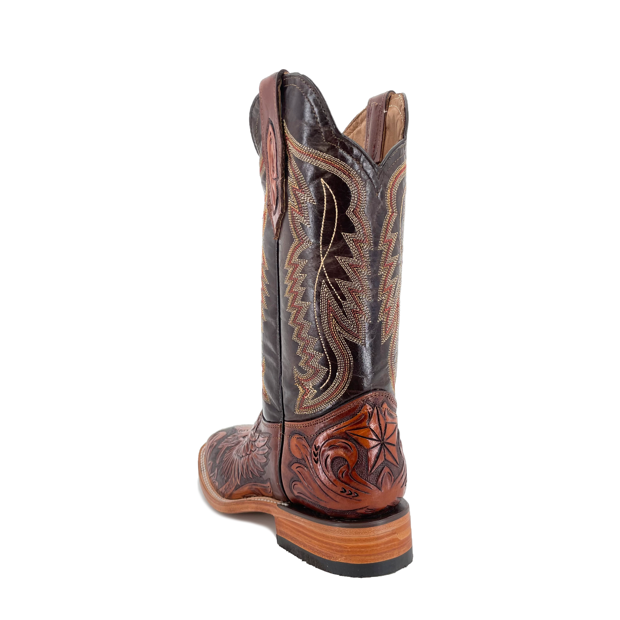 Men's Bulldog Hand Tooled Boots- Wrath of the Eagle Bitone