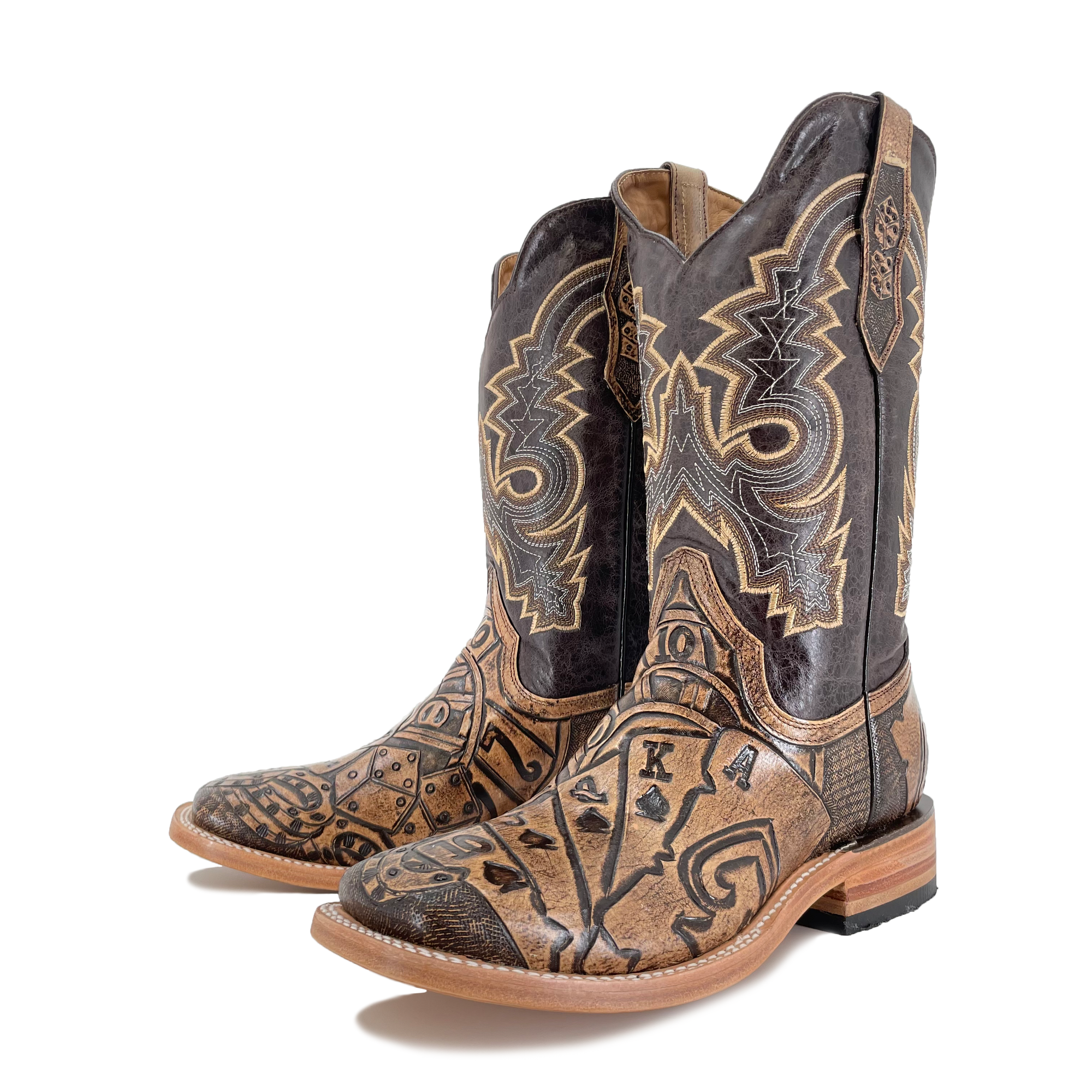 Men's Bulldog Hand Tooled Boots - Royal Flush Rustic