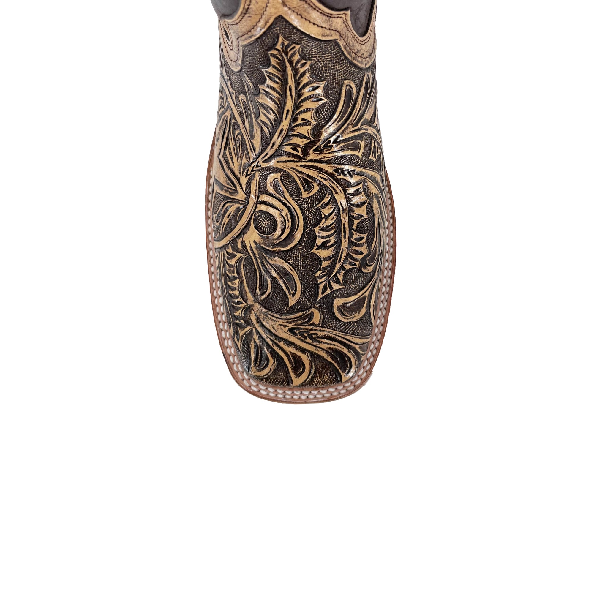 Men Bulldog Hand Tooled Boots - Lone Star Rustic