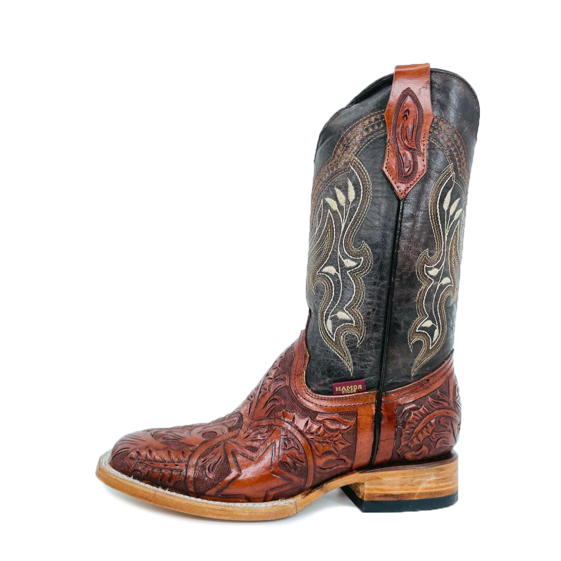 Men Bulldog Hand Tooled Boots - Lone Star Shedron