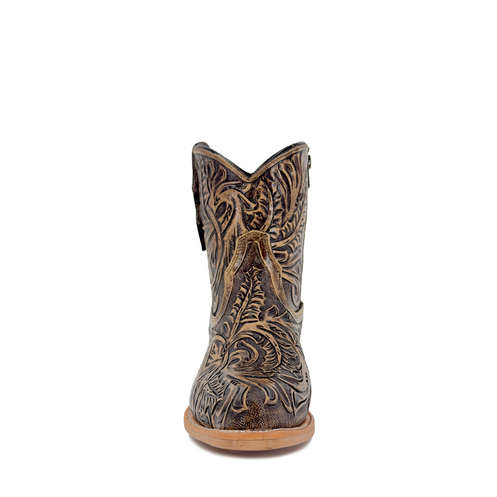 Women's Texan Handtooled Bootie - Lone Star Rustic