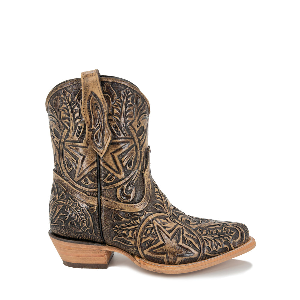 Women's Texan Handtooled Bootie - Lone Star Rustic