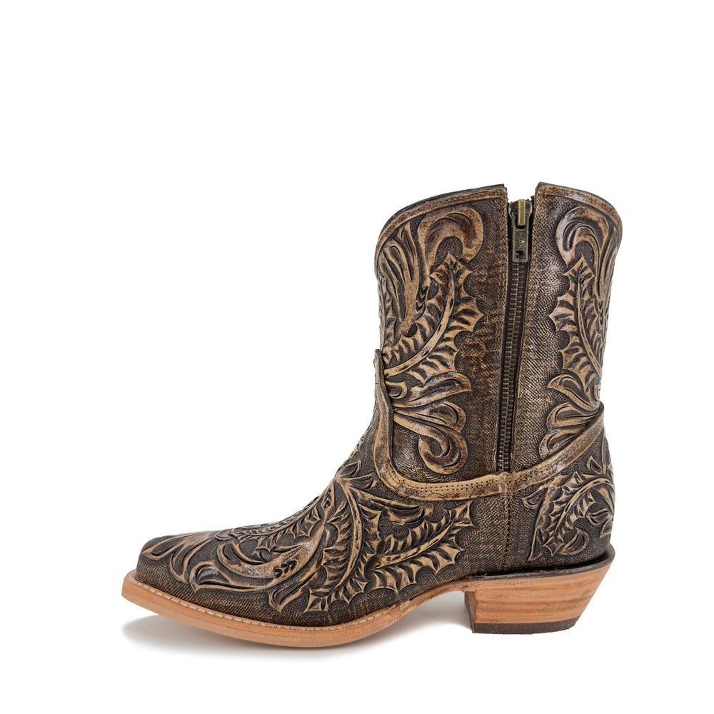 Women's Texan Handtooled Bootie - Lone Star Rustic