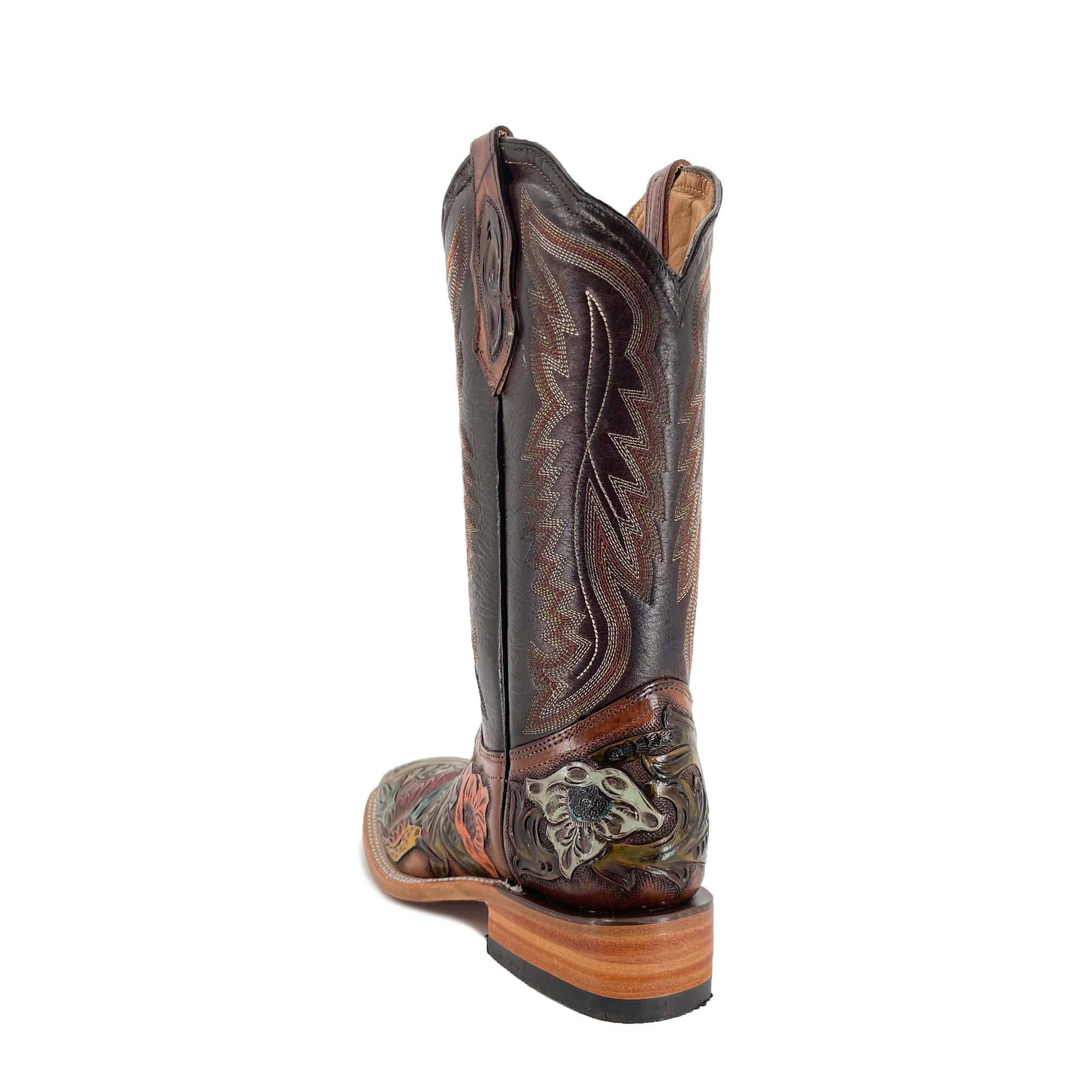 Women's Bulldog Hand Tooled Boots - Hummingbird
