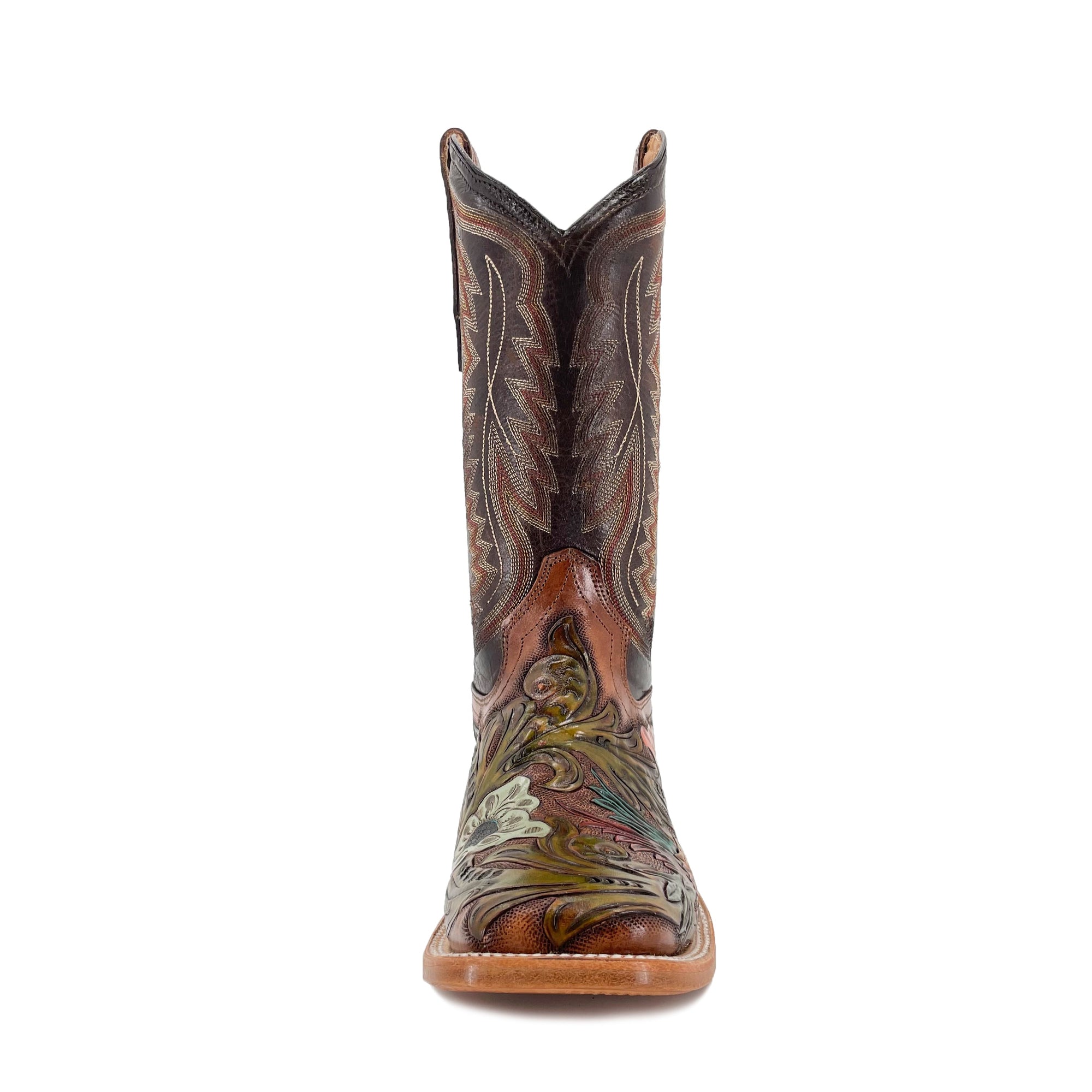 Women's Bulldog Hand Tooled Boots - Hummingbird