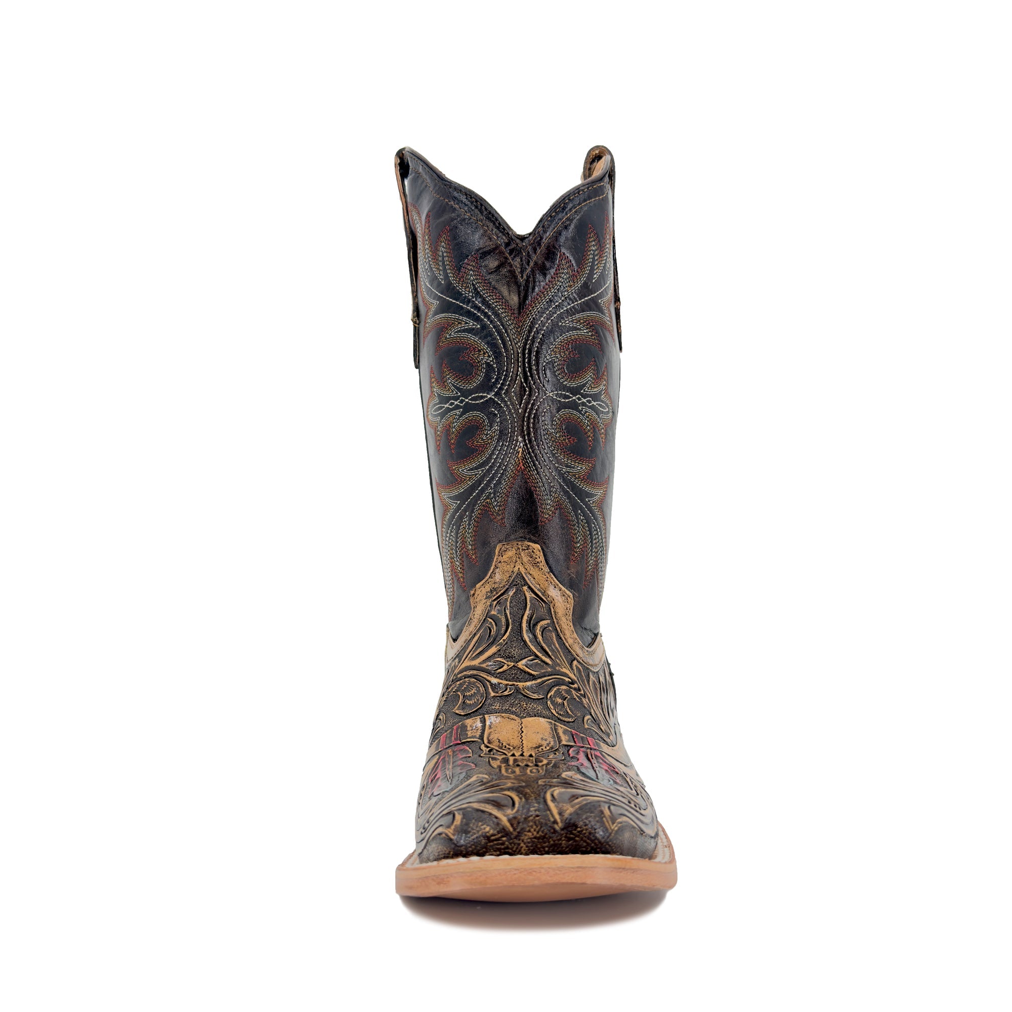 Women's Bulldog Hand Tooled Boots - Long Horn