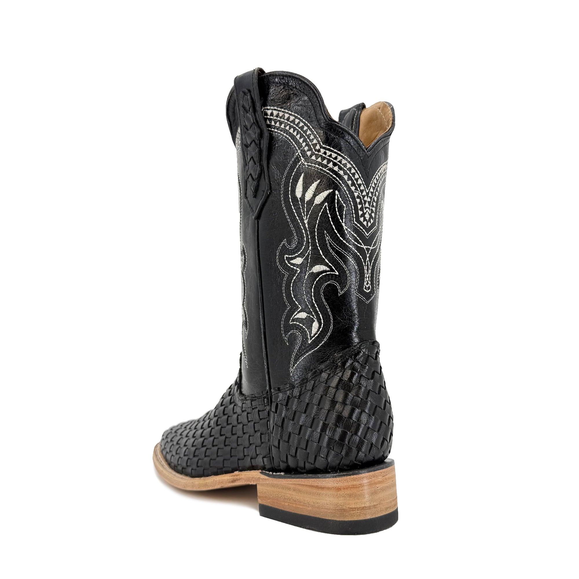 Men Bulldog Woven Boot - Black