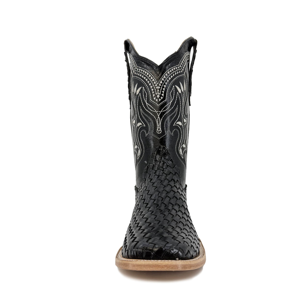 Men Bulldog Woven Boot - Black