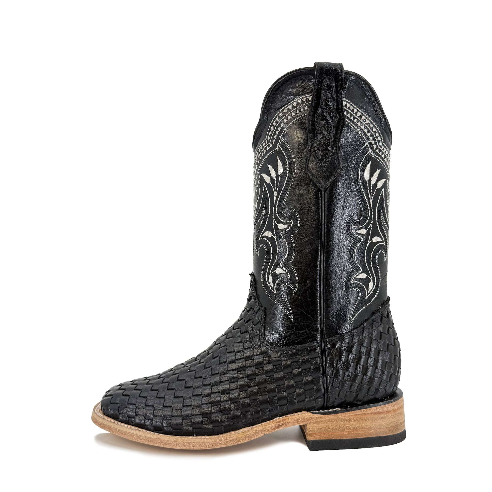 Men Bulldog Woven Boot - Black