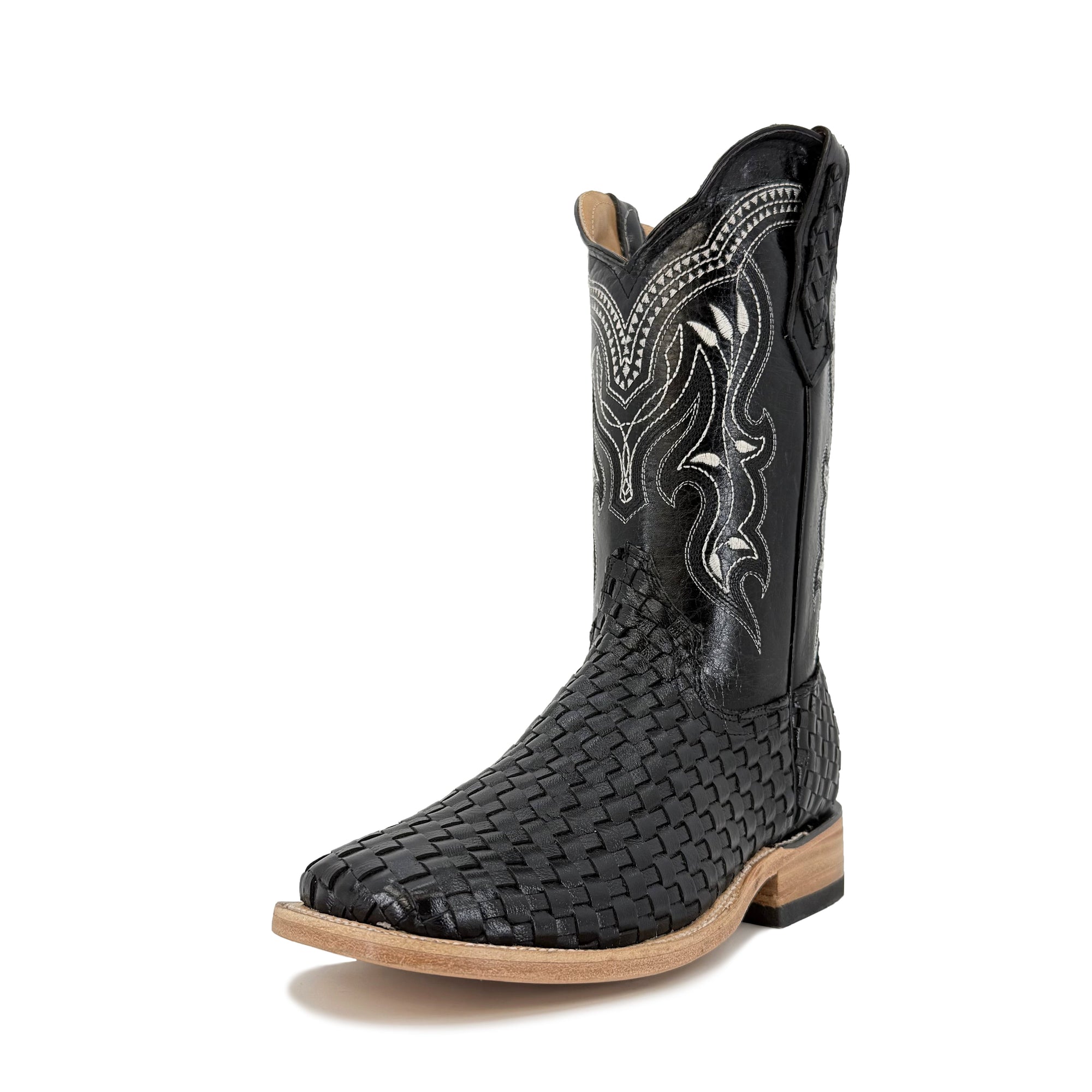 Men Bulldog Woven Boot - Black