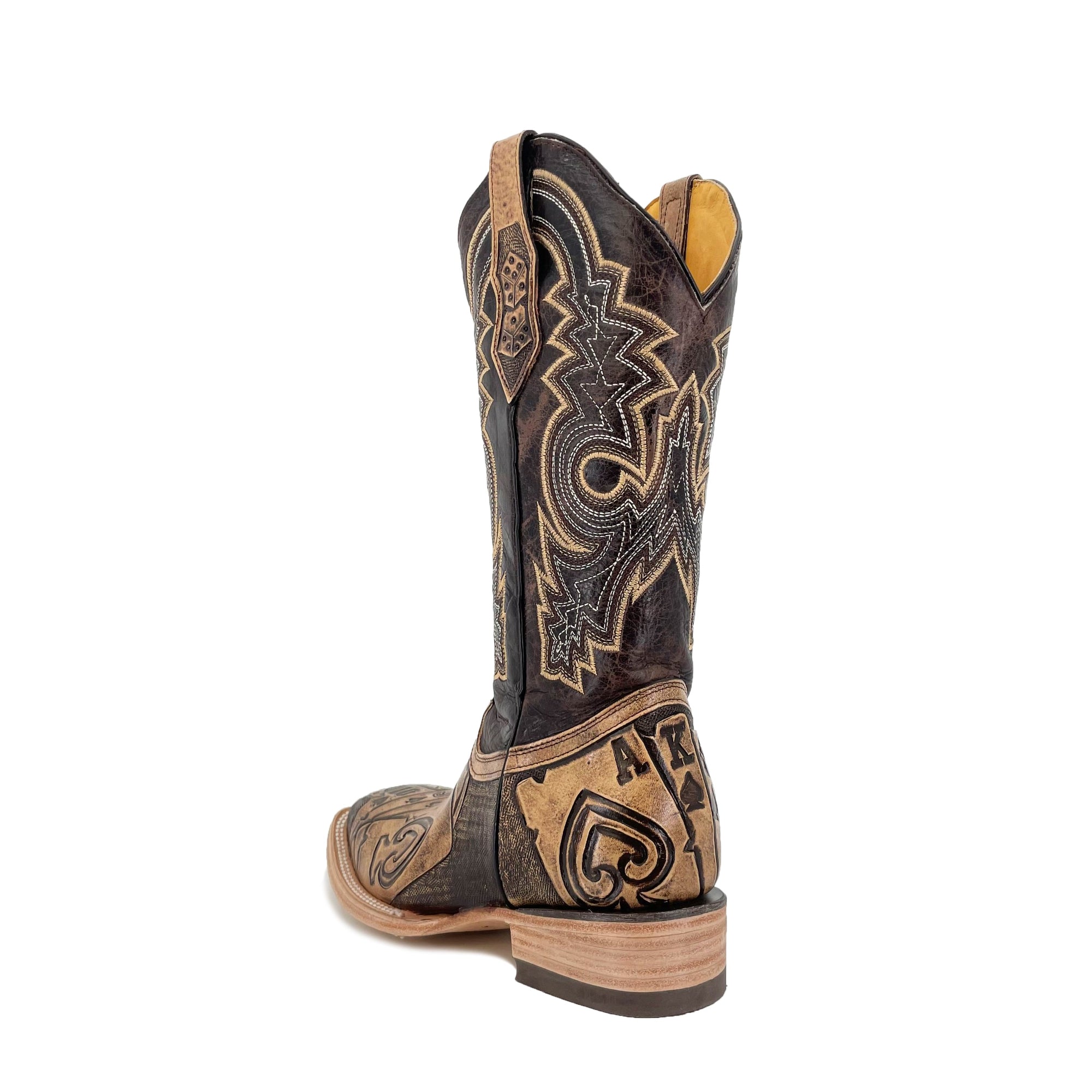 Women's Bulldog Hand Tooled Boots - Royal Flush Rustic