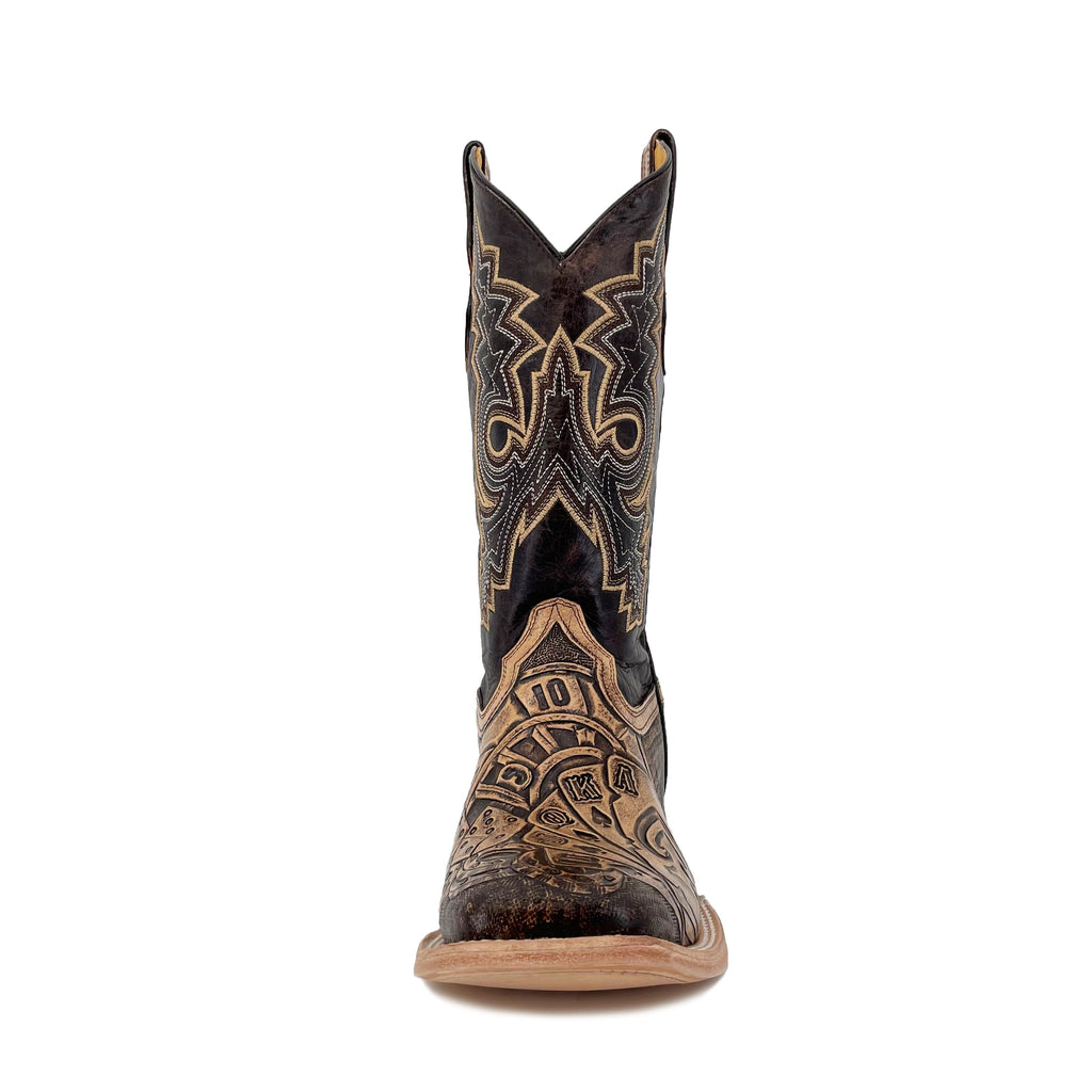 Women's Bulldog Hand Tooled Boots - Royal Flush Rustic