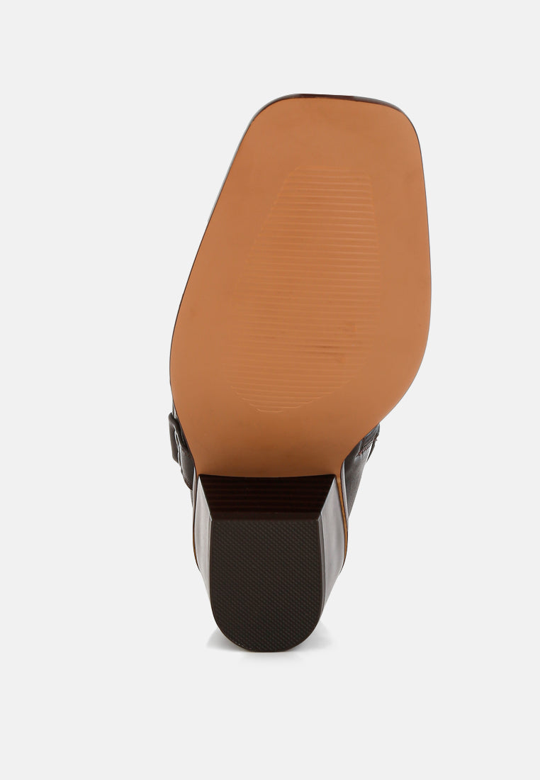 Baccata Elevated Harness Detail Ankle Boots-4