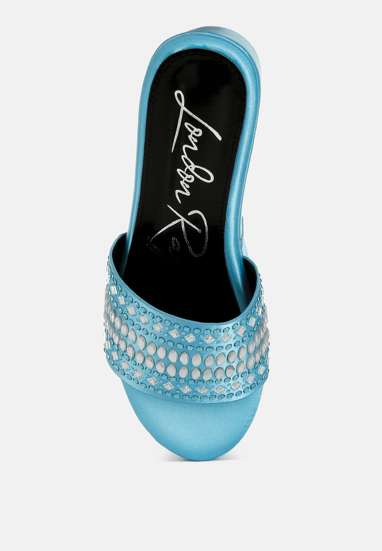 Batanga Diamante & Rhinestone Detail Stylish Flatforms-3