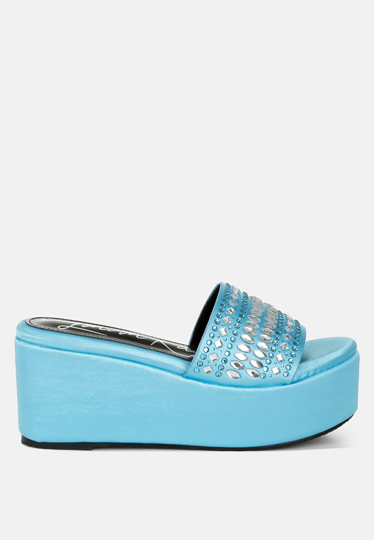 Batanga Diamante & Rhinestone Detail Stylish Flatforms-0