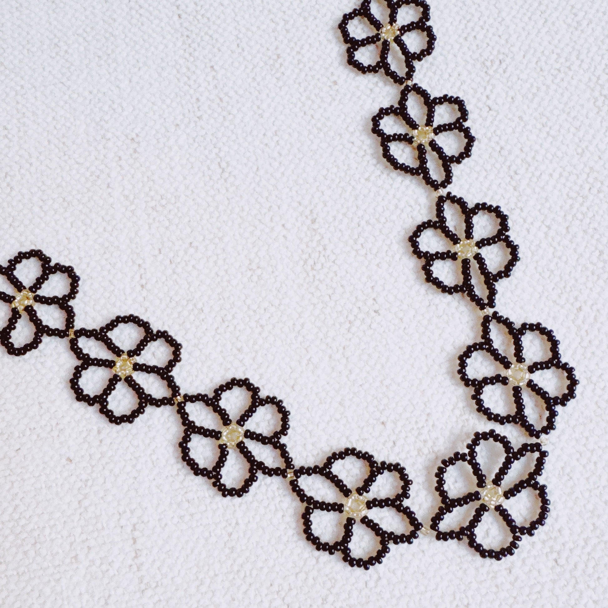 Beaded Flower Necklace-1