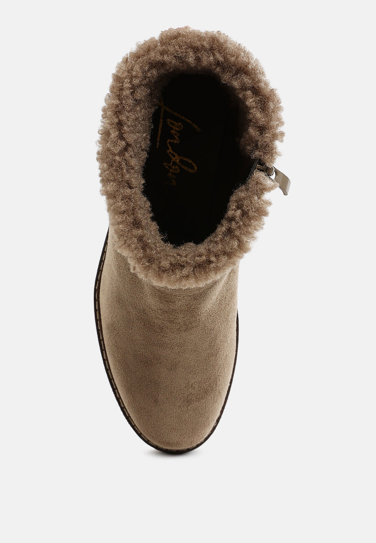 Big horn Faux Fur Harness Boots-3