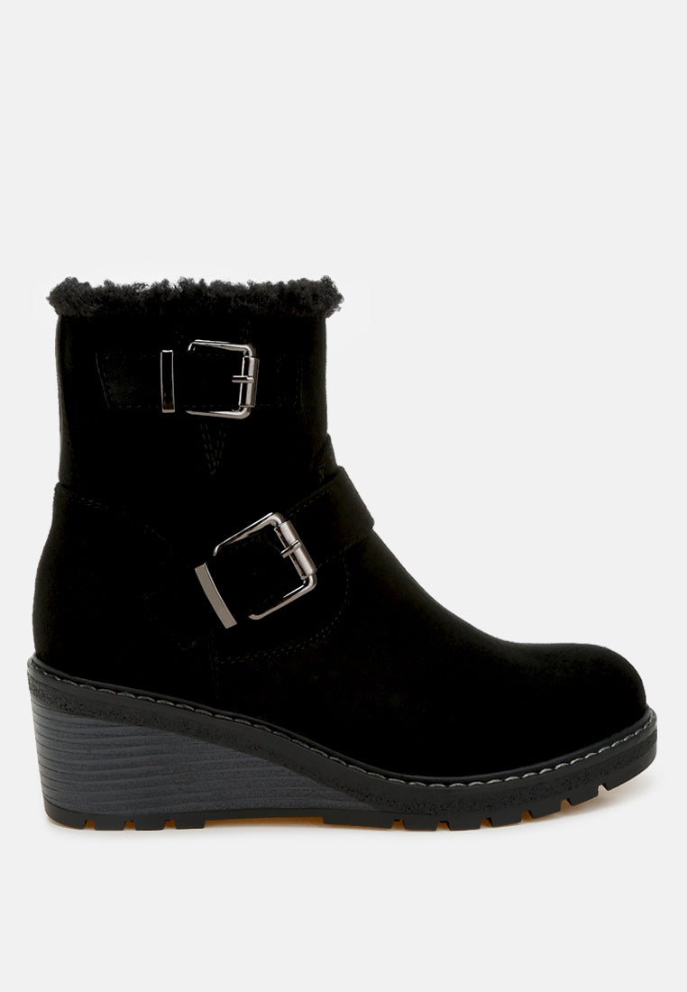 Big horn Faux Fur Harness Boots-5