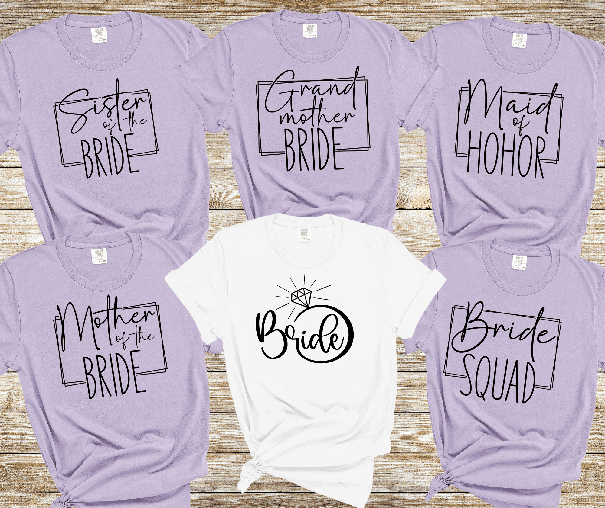 Bride  Family shirts, Mon of Bride, bridal party shirts, Wedding shirts, Grandma of Bride, Sister of Bride, Matron of Honor Aunt of Bride
