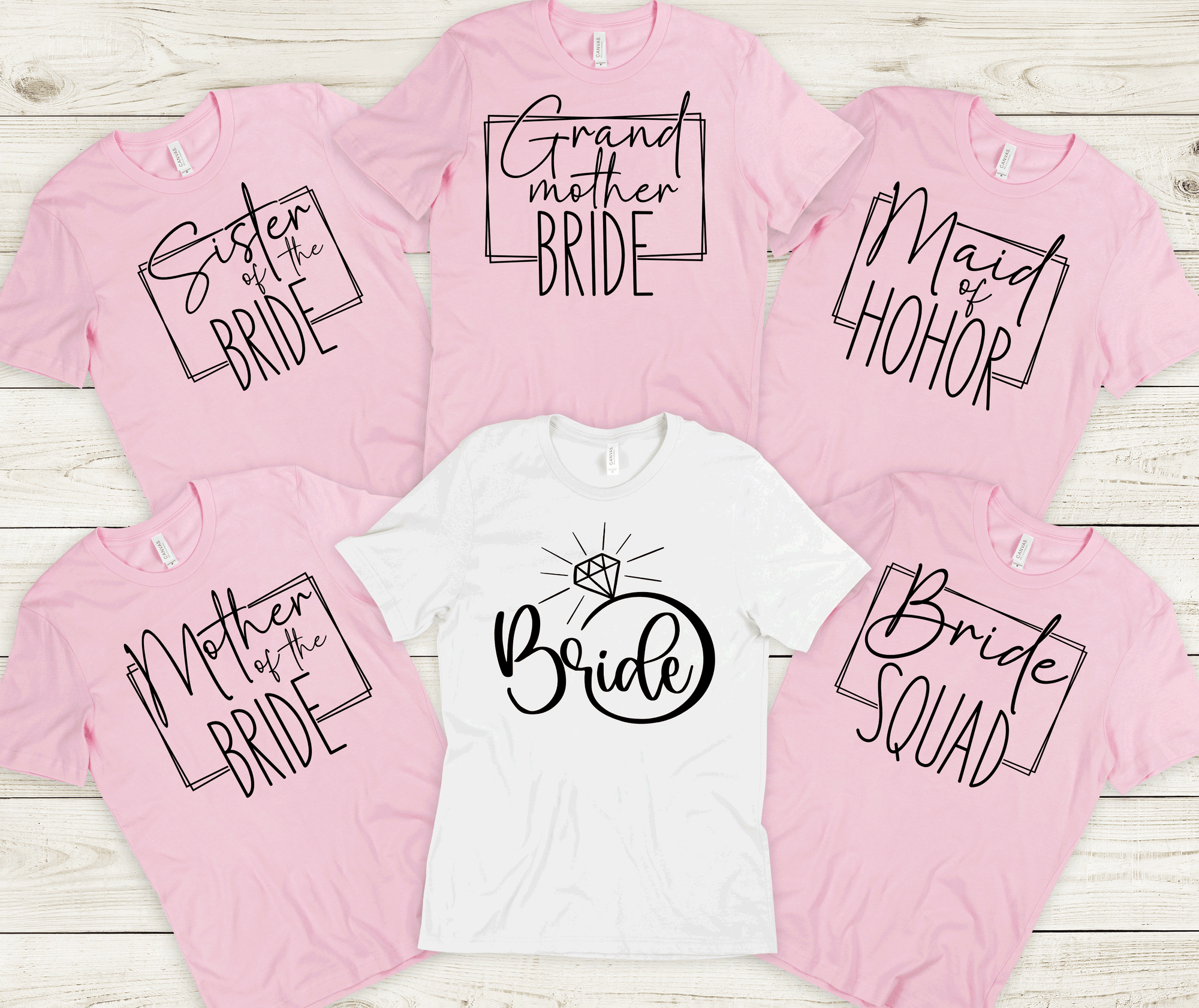 Bride  Family shirts, Mon of Bride, bridal party shirts, Wedding shirts, Grandma of Bride, Sister of Bride, Matron of Honor Aunt of Bride