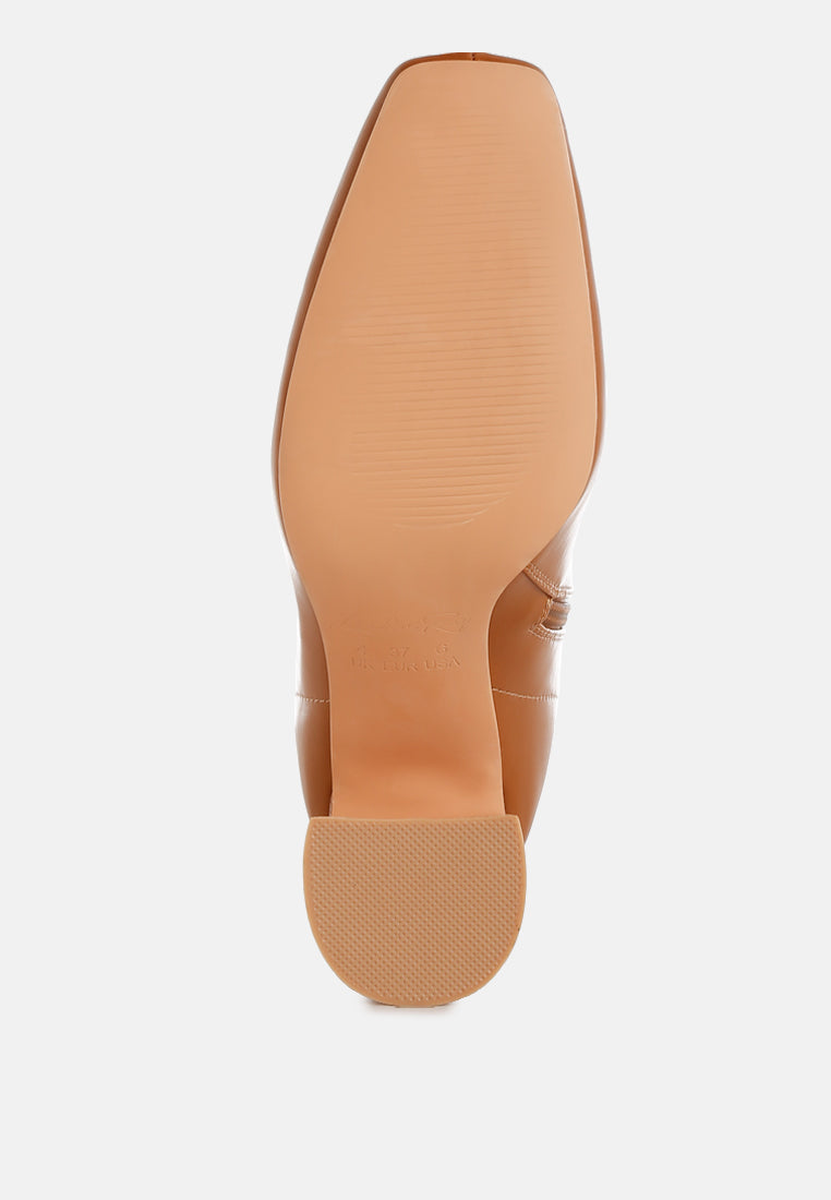 Bruna Square Toe Ankle Boots-4