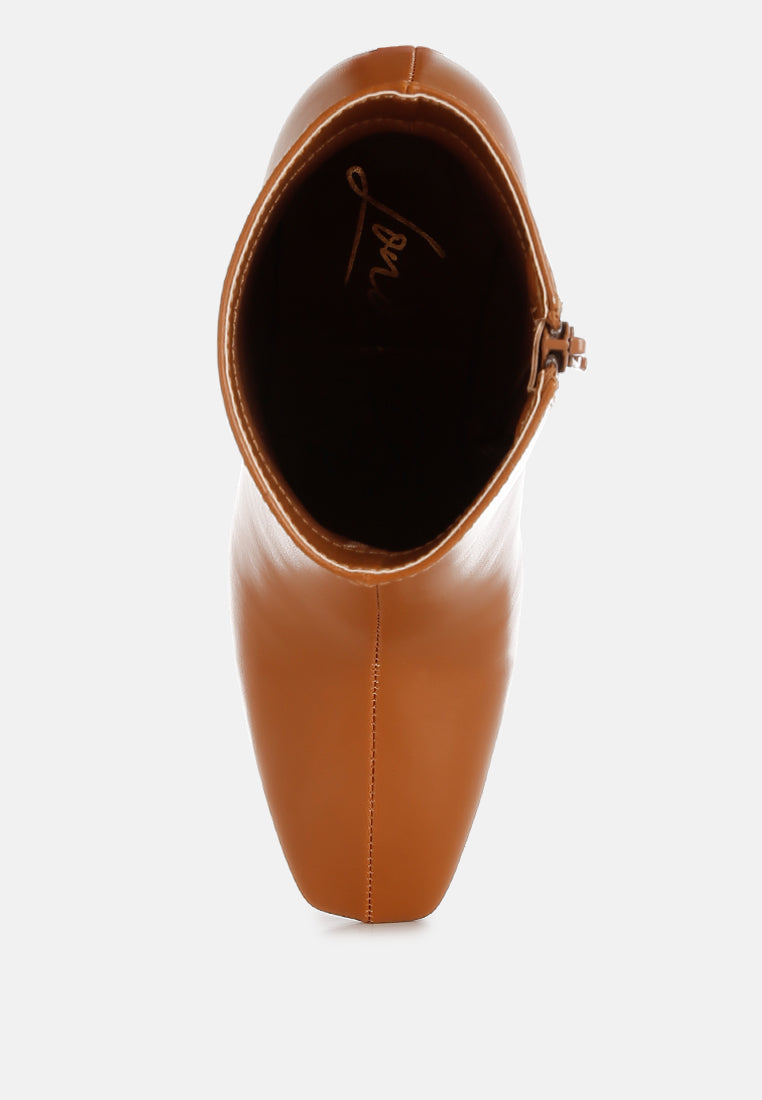 Bruna Square Toe Ankle Boots-3