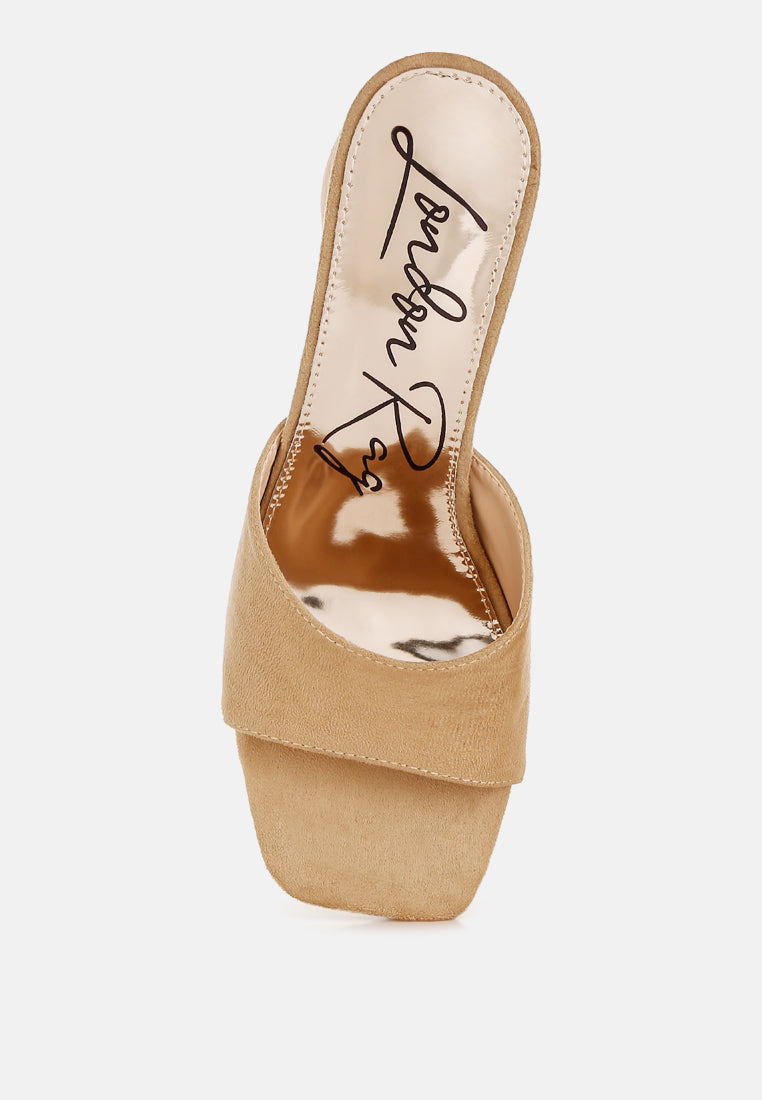 Bumblin Round Heel Micro Suede Sandals-3