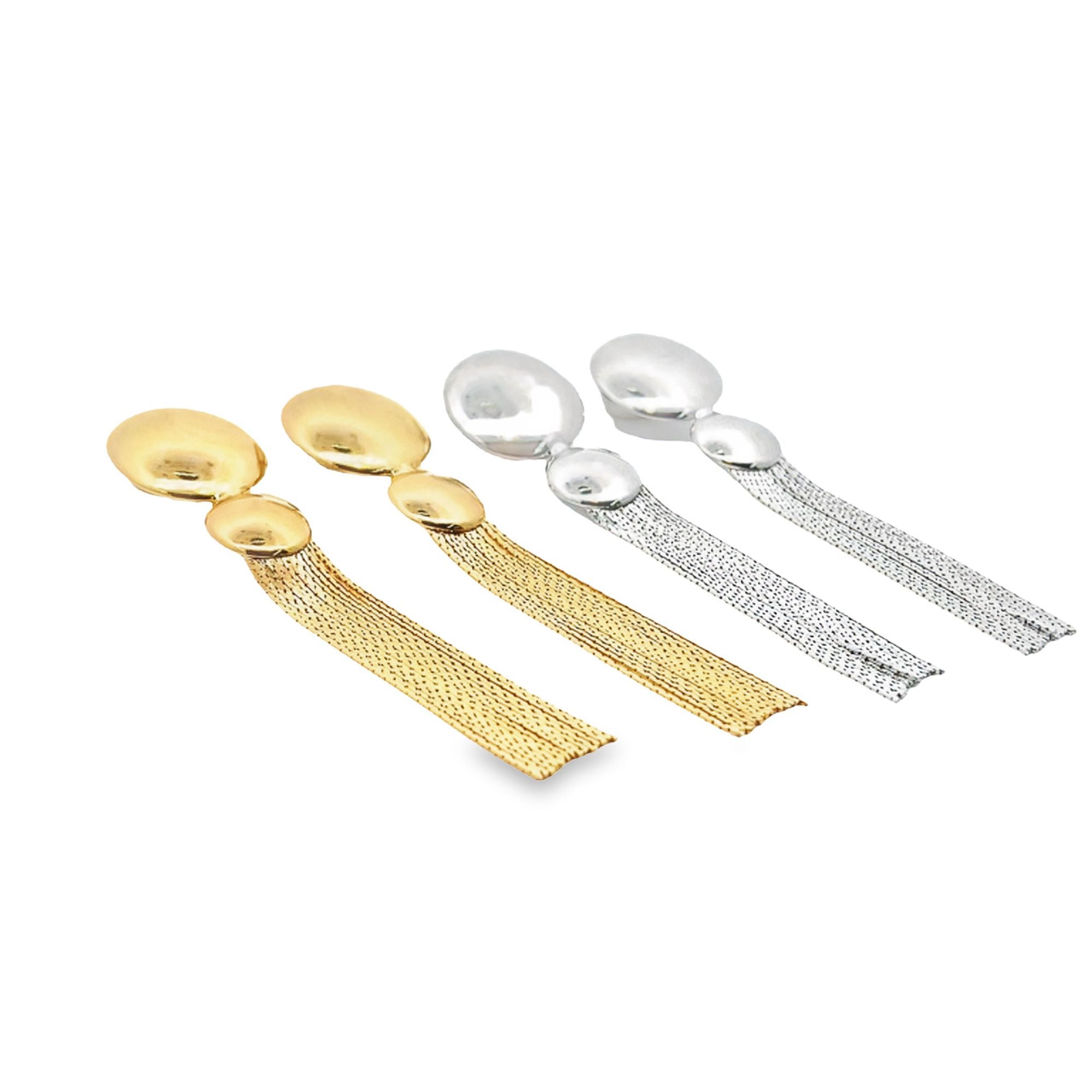 18K Gold Filled Drop Tassel Fringe Earrings-2