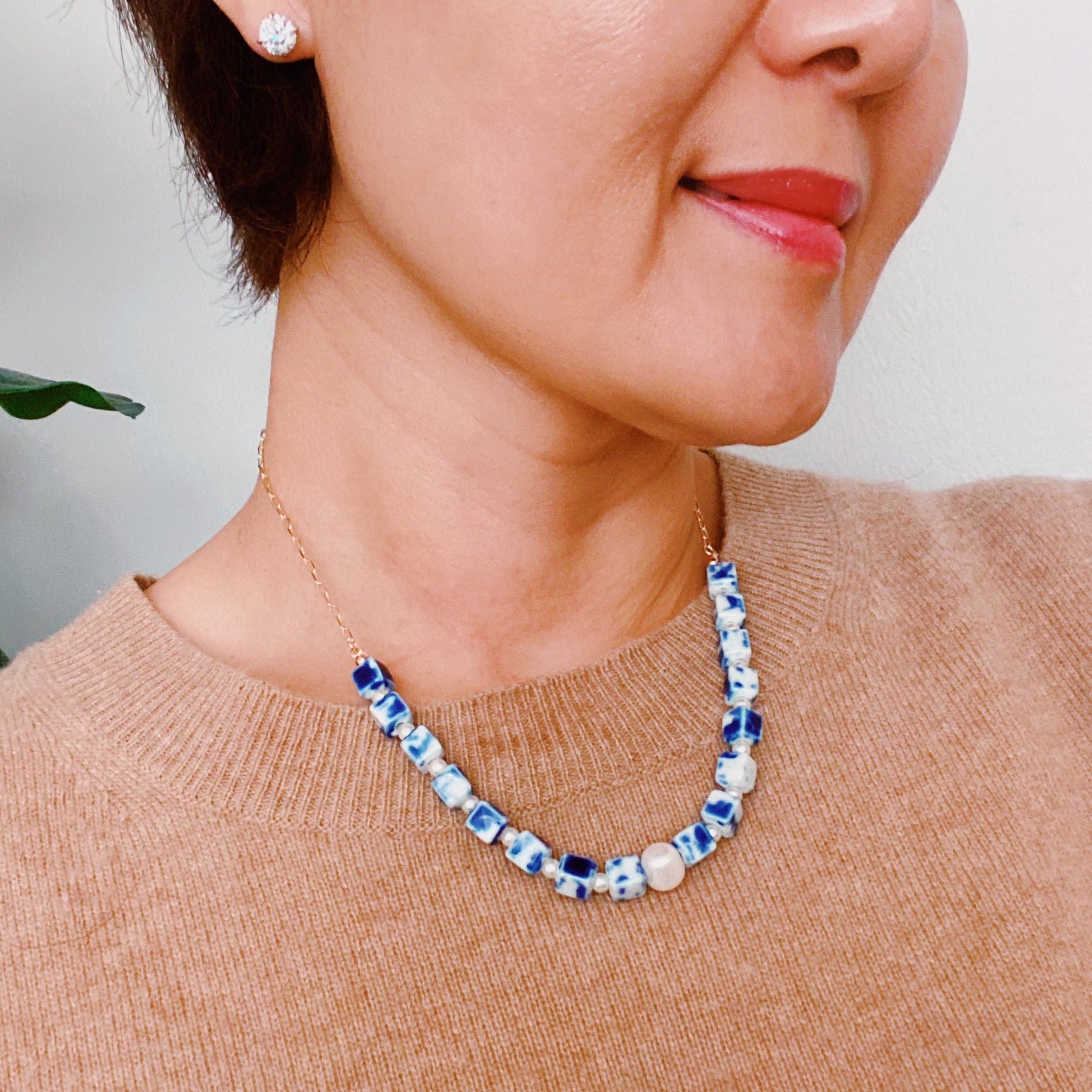 Santorini Touch Freshwater Pearl Necklace-2