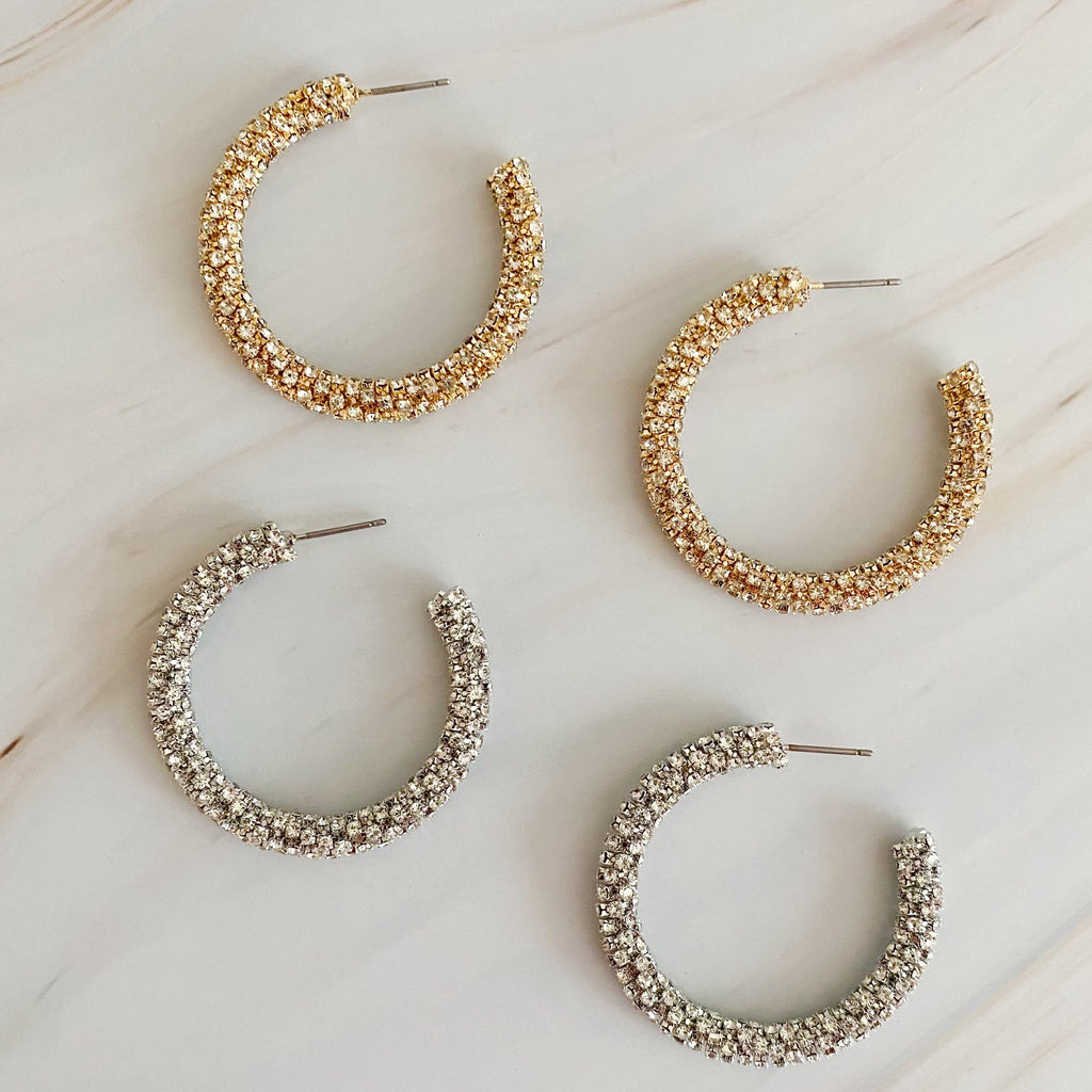 Wrapped In Shine Hoop Earrings-1