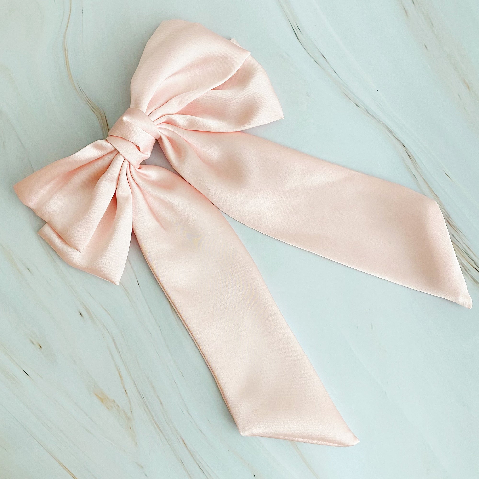 Doubled Satin Bow Hair Clip-7