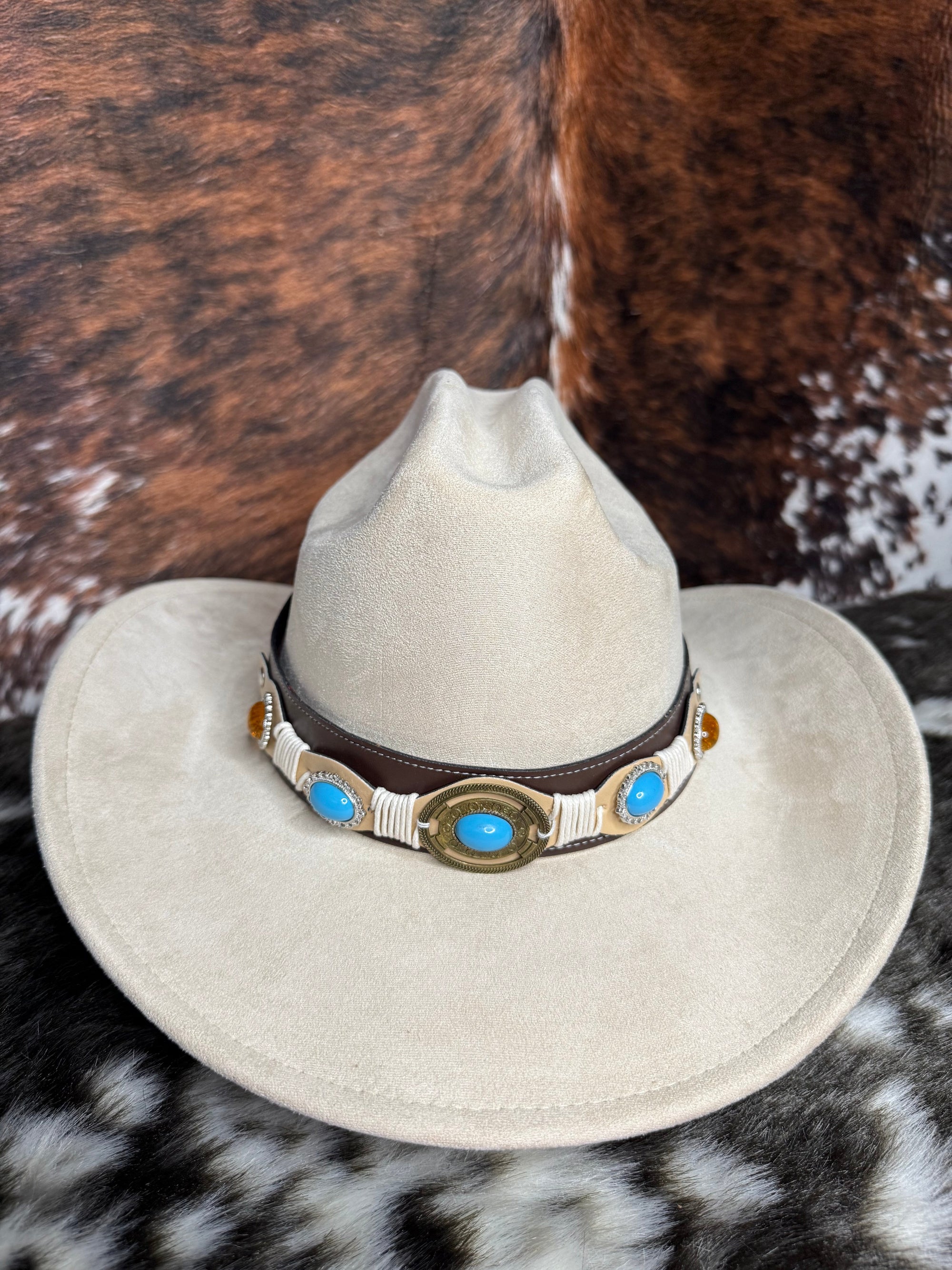 Premium Suede Cowboy Hat - Adjustable Straps Inside, Unisex Design, Size 56-58cm, Western Style, Fashionable & Functional, Shipped in a Box-0