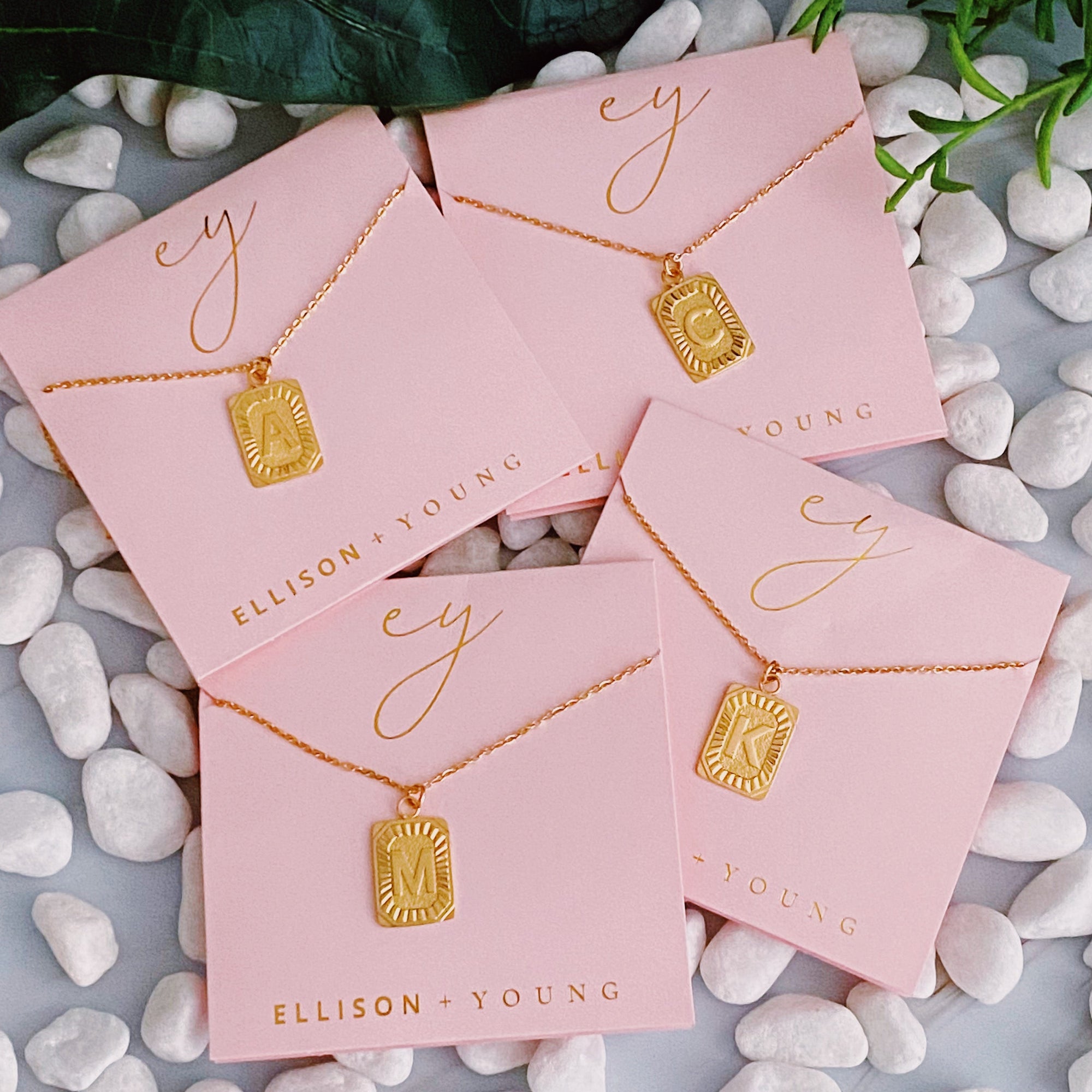 Art Deco Initial Necklace-0