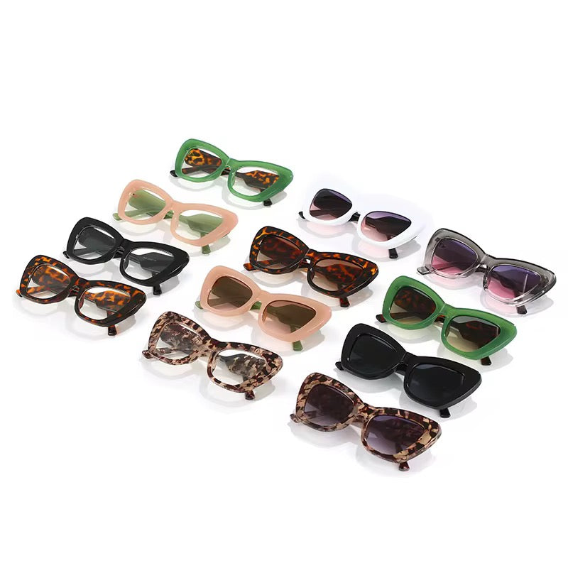 Trendy Sunglasses, Womens Cute Fashion Square Cat Eye Sun Glasses-1