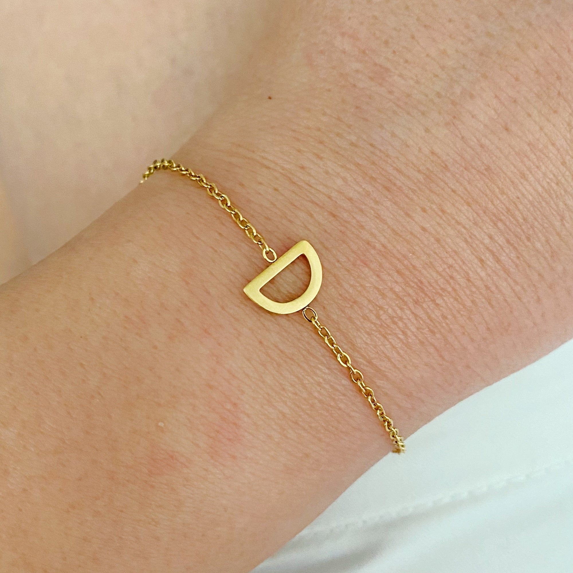 Dainty Sparkle Initial Bracelet-4