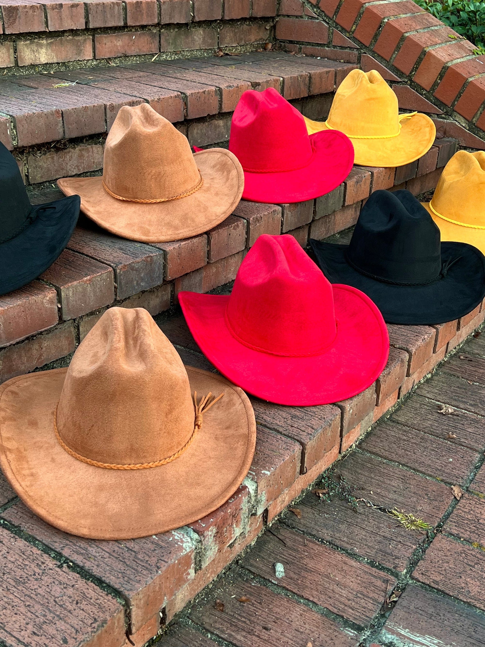 Vegan Suede Cowboy Hat Solid, Solid Cowboy Hat for Burning,, Rancher Hat, Wide Brim Hat, Hat for customization-4