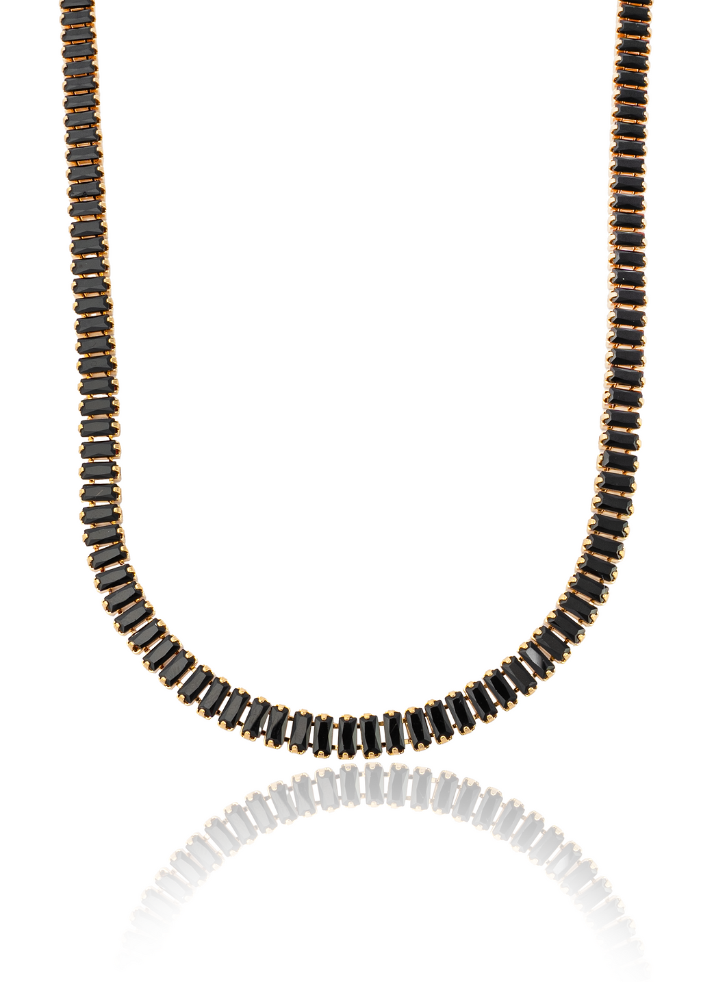 6mm CZ Baguette Necklace (F93/I129)-4