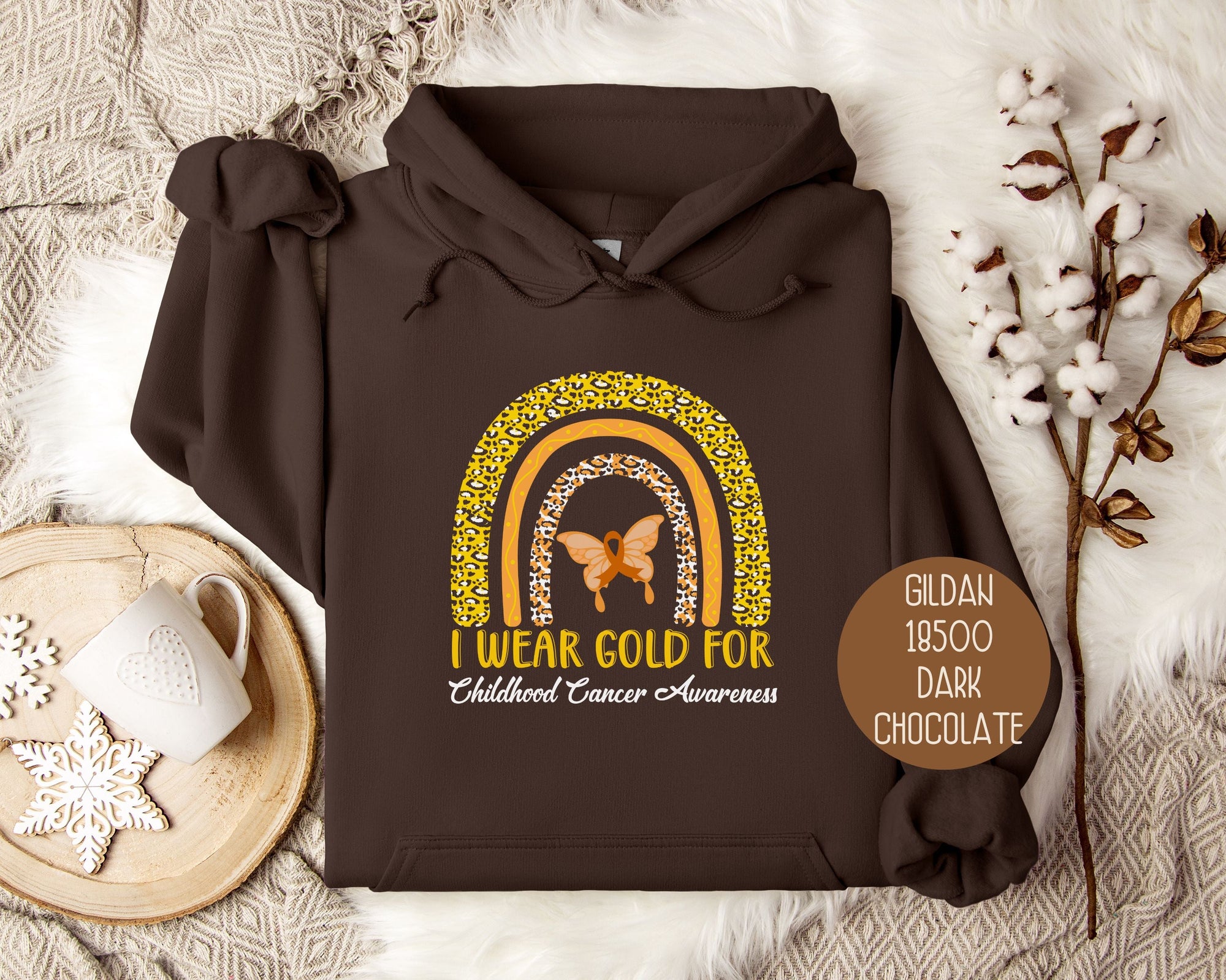 I Wear Gold In September for Childhood Cancer Awareness Month Hoodie-3