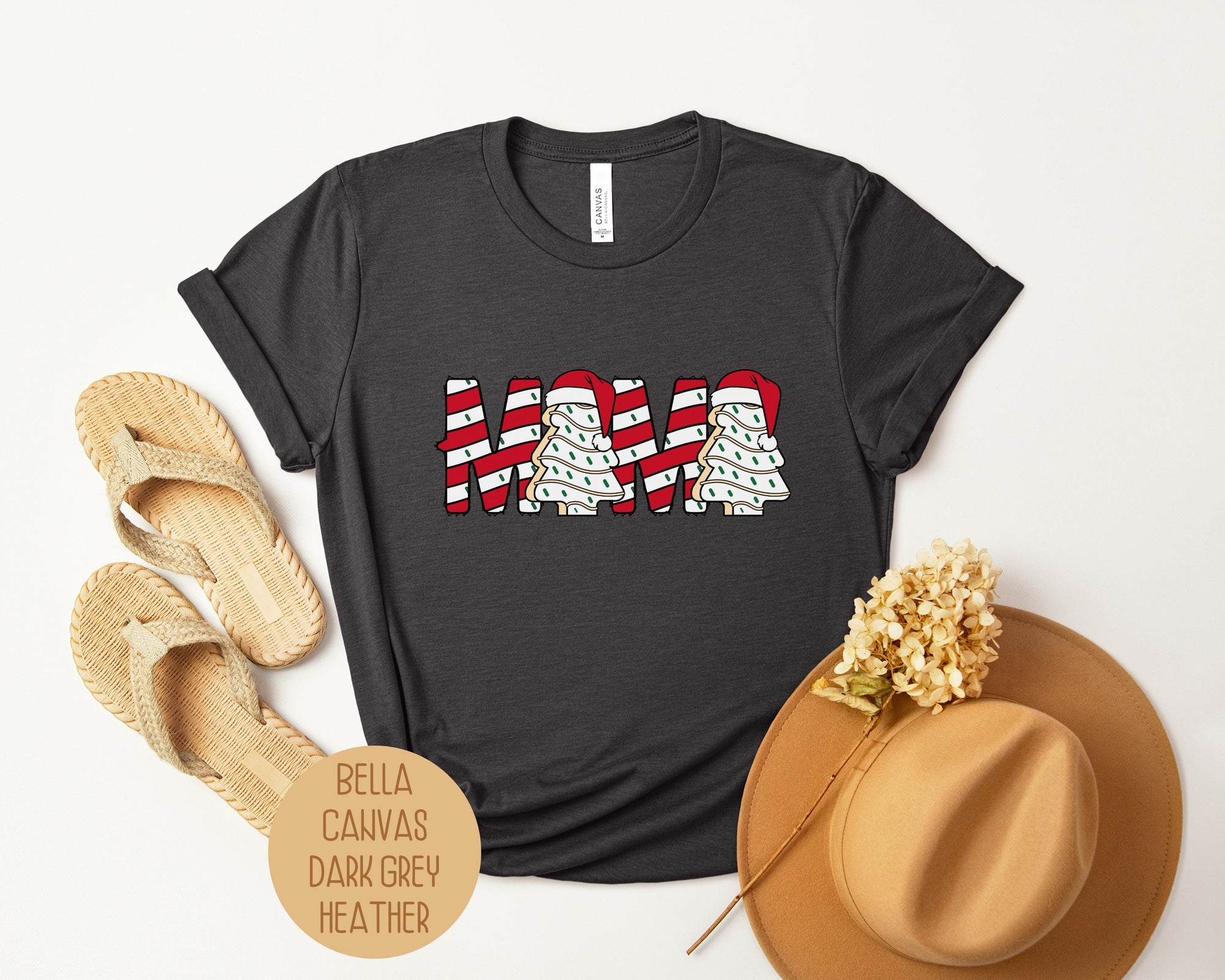 Mama Christmas Tree Cake Holiday Shirt-7