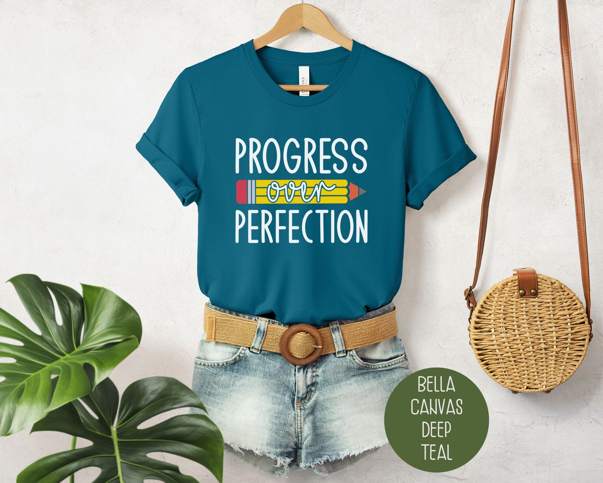 Progress Over Perfection Elementary Teacher Shirt-0