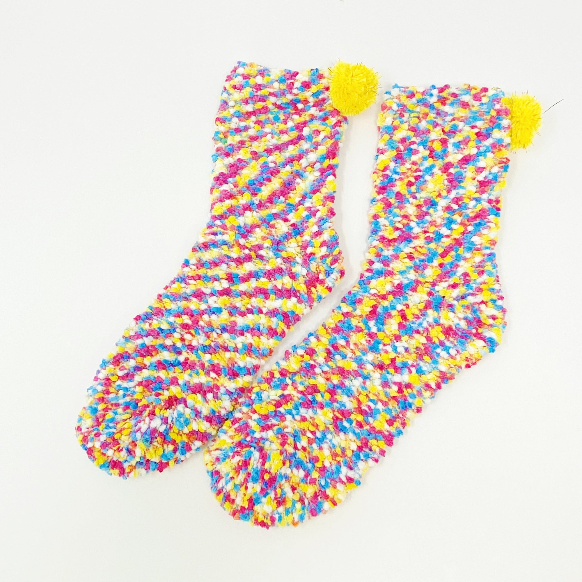 Fuzzy Pom Confetti Socks-3