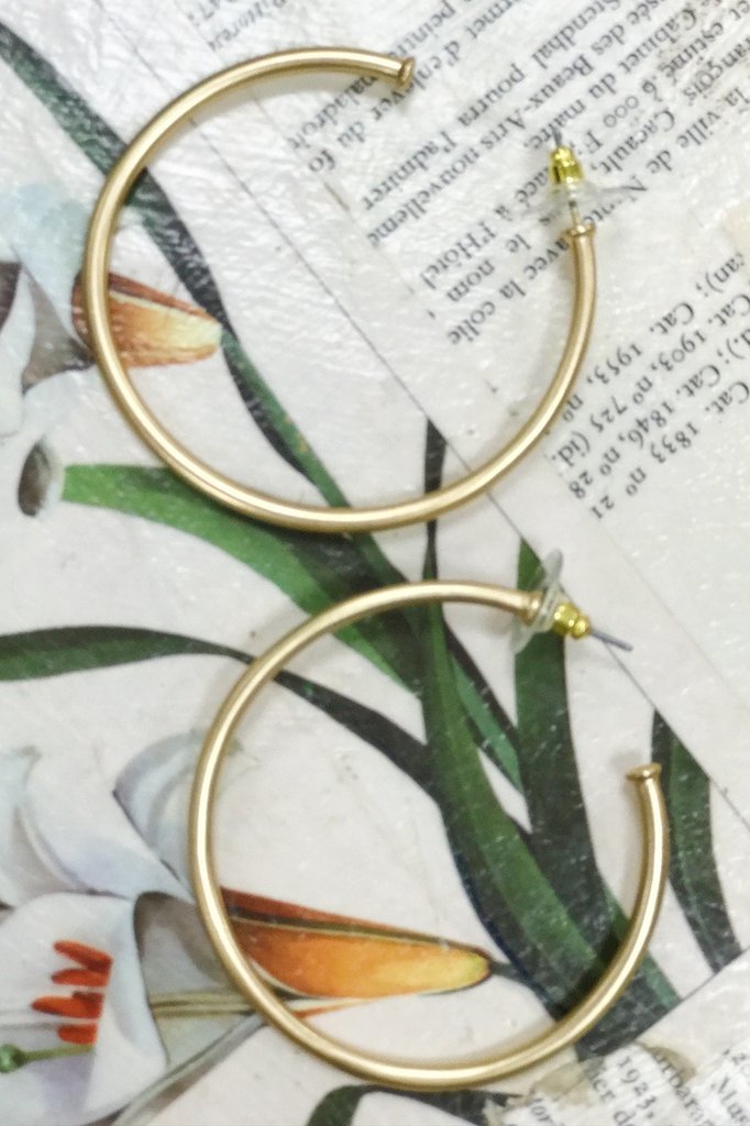 The Best Of Hoops Earrings, Matte Gold-1