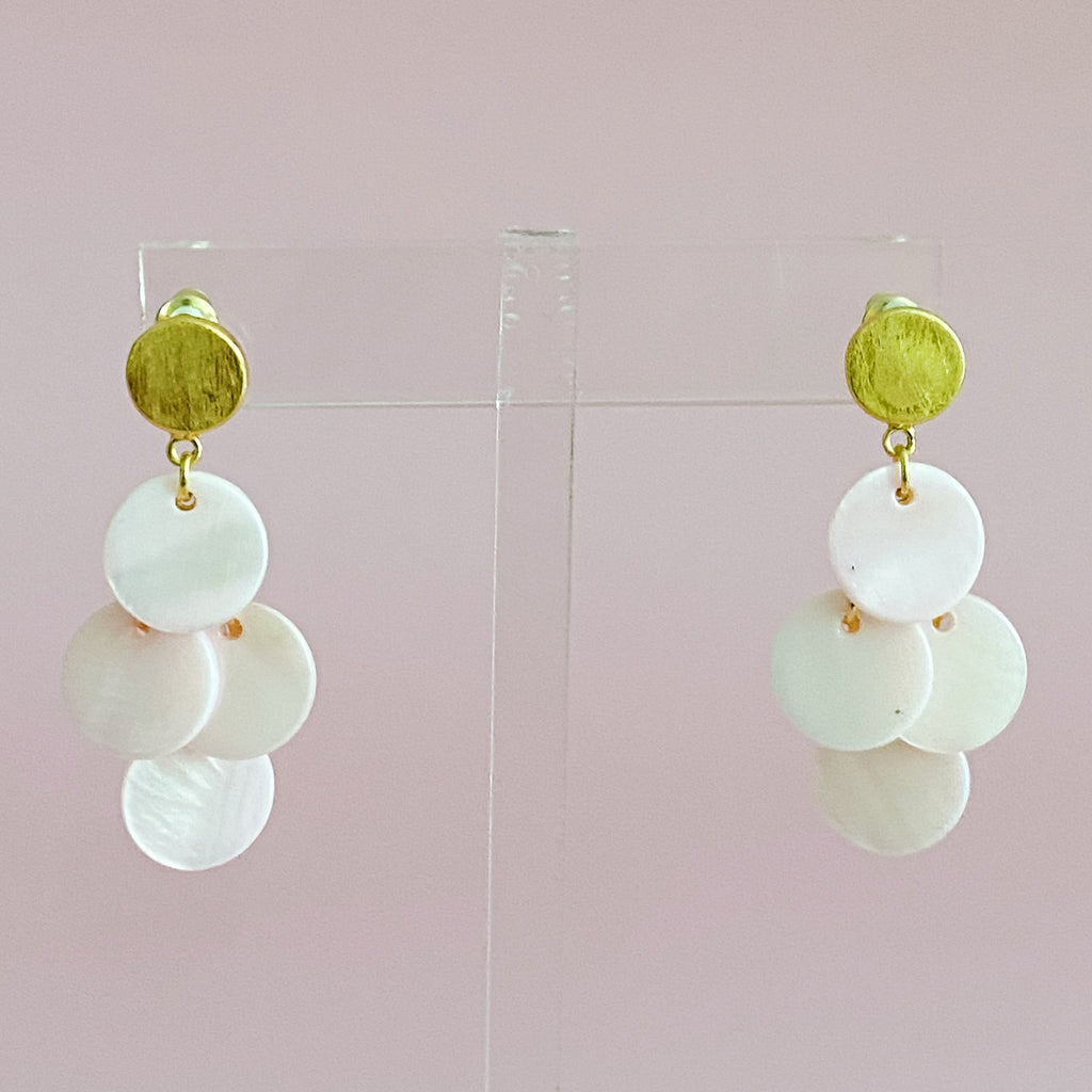 Shell Disc Chandelier Earring-4