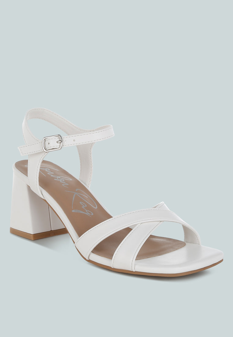 Edessa Square Toe Block Heel Sandals-1