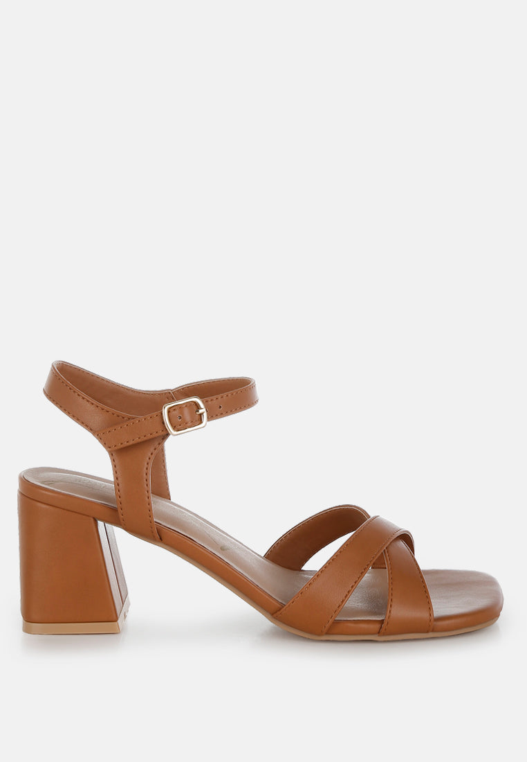 Edessa Square Toe Block Heel Sandals-5