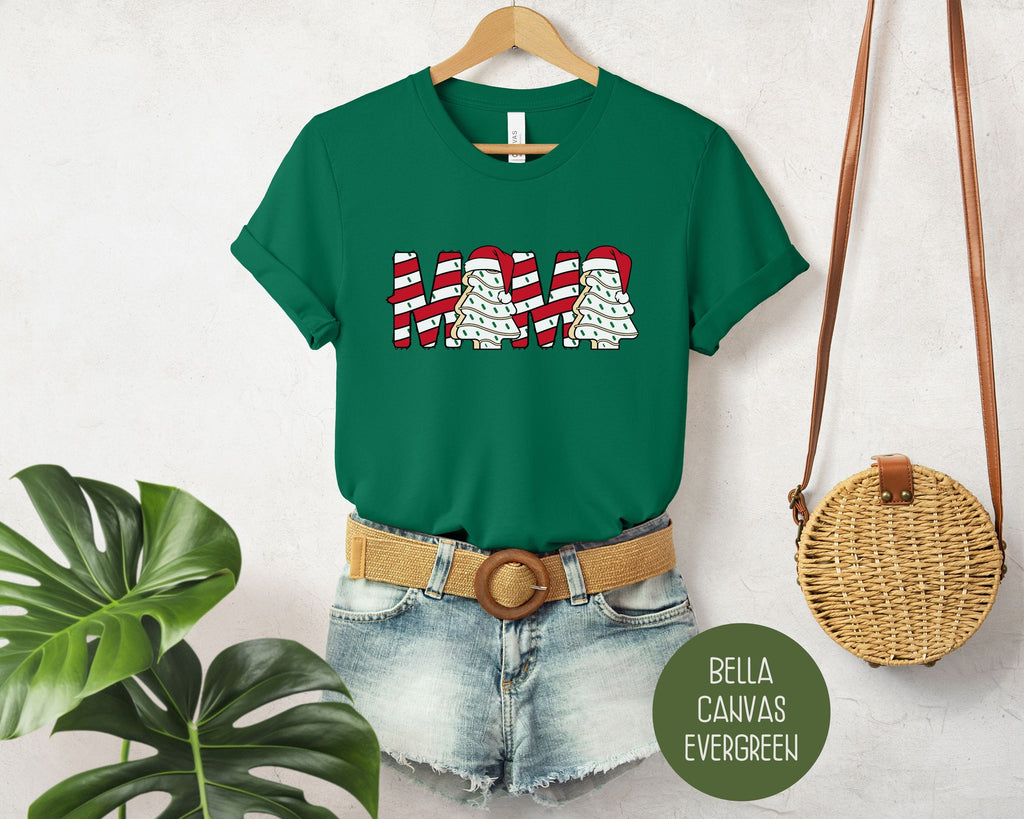Mama Christmas Tree Cake Holiday Shirt-0