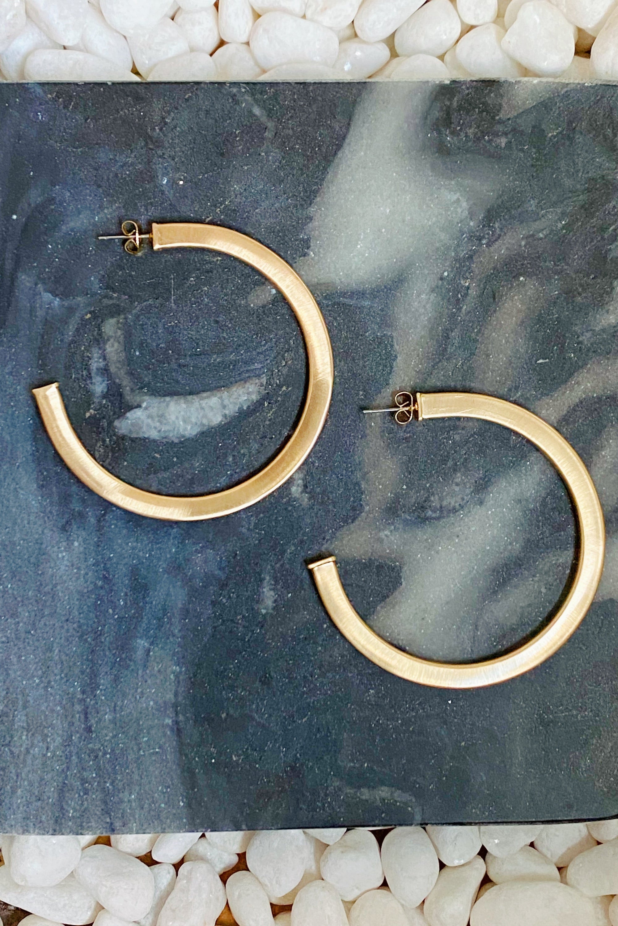 Overall Luxe Round Hoop Earrings-1
